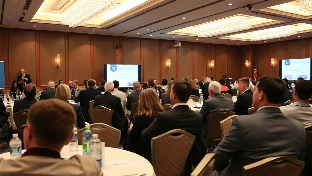 Photo of a business conference.фото